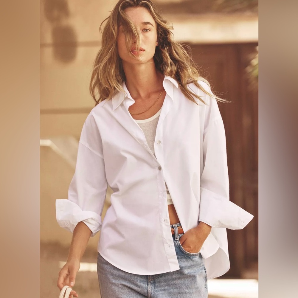 Zara Classic White Women’s Dress Shirt